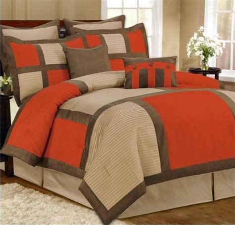 Comforter sets in queen, king and other mattress sizes can give your room a fresh look with one simple change. orange comforter sets | Images of Orange Brown Bedding Set ...