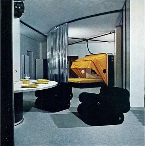 Joe Colombo Progettista Dinterni Show Home Mid Century Interior