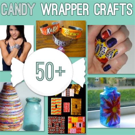 Set of 10 pieces of chocolate, wrapped and decorated with elegant paper wrap, ribbons, rhinestone and flower. 50 Candy Wrapper Crafts