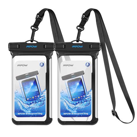 Mpow Ipx8 Waterproof Phone Pouch Universal One Piece Dry Bag 2 Pack