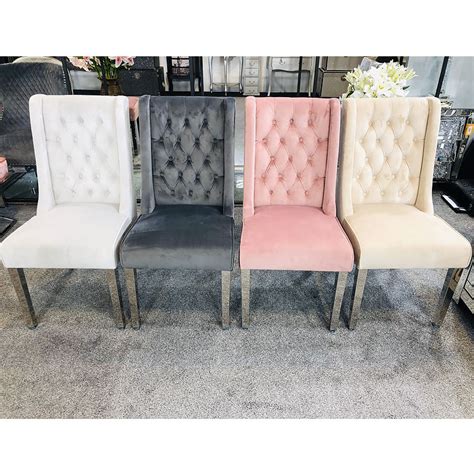 Shop for velvet dining chairs online at target. Felicity Grey Velvet Dining Chair With Chrome Legs And ...