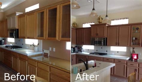 Staining Cabinets Before And After Kitchen Design Ideas