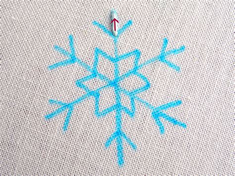 Simple Snowflake Embroidery Pattern Tutorial - Wandering Threads Embroidery