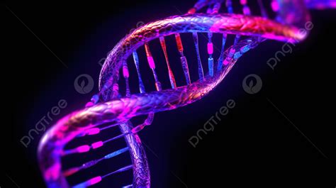 3d Render Of Double Helix Dna Strand Spiraling Background Genome
