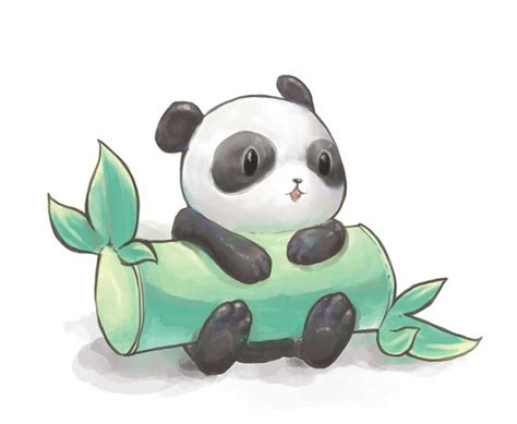 Pin By Minxianlim On Cute Drawings Panda Drawing Cute