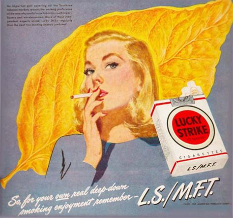 Lucky Strike Cigarettes Tabacco Leaf Girl Mad Men Art Vintage Ad