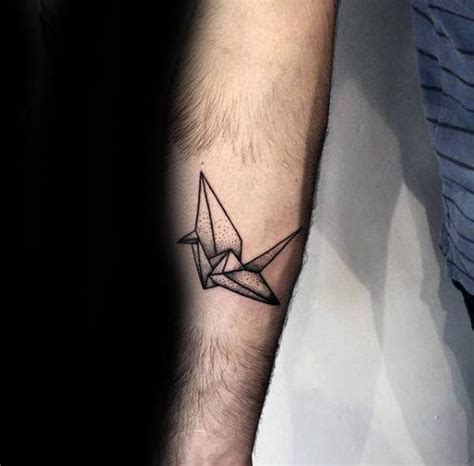 90 Origami Tattoo Designs For Men - Folded Paper Ink Ideas