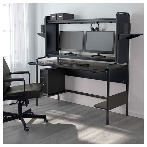 Ikea Fredde Computer Work Station Computer Desk With Hutch Computer