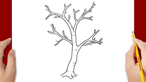 Cómo Dibujar Un árbol En Invierno Youtube