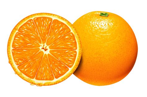 Orange With Slice Png Transparent Background Png 2580
