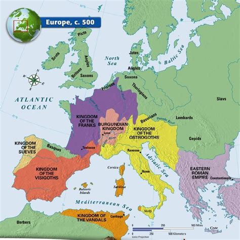 Historical Map Of Europe In The Year 1500 Ad European Map European