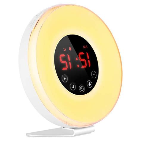 Led mirror alarm clock digital snooze table clock wake up light electronic large time temperature display home decoration clock. Sunrise Alarm Clock Joyful Heart Wake Up Natural