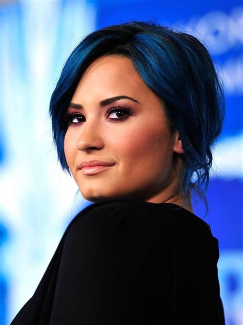 Demi Lovato Blue Hair Celebrity Hair Colors Celebrity Hairstyles