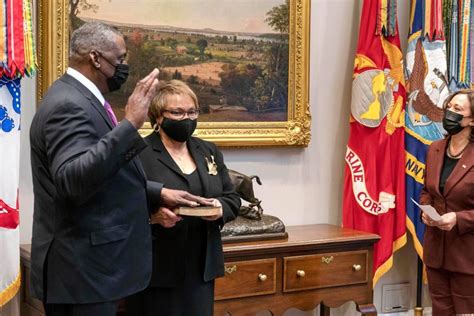 Austin Ceremonially Sworn In At The White House Air