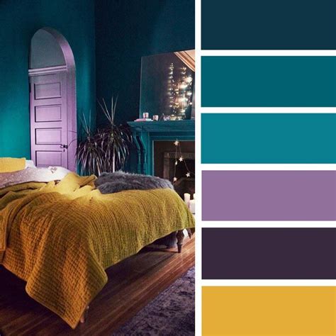 Bedroom Deep Teal Colour Combination
