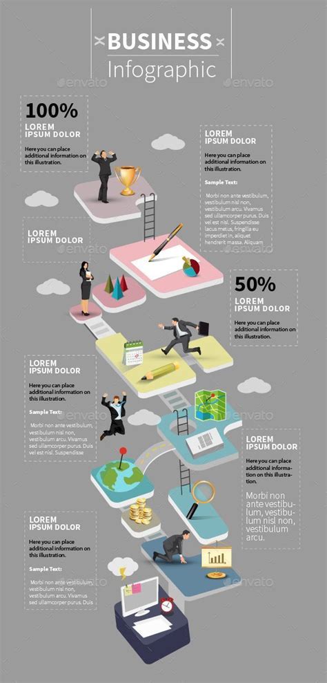 Infographic Design Inspiration Nice Business Infographic — Vector Eps