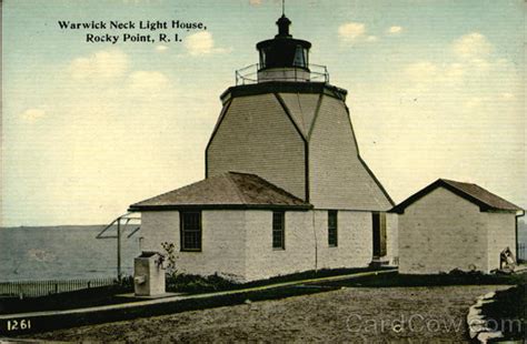Warwick Neck Light House Rocky Point Ri Postcard