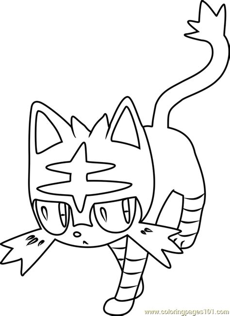 Litten Pokemon Sun And Moon Coloring Page Pokémon Sun And Moon Coloring