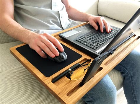 Lap Desk Oak Wood Laptop Stand First Fathers Day T From Etsy Ireland