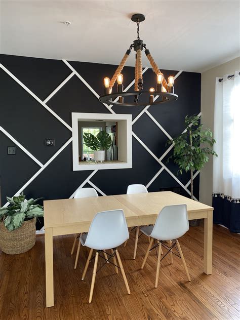 Dining Room Black Accent Wall Transformation The Hady Life