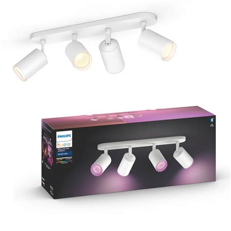 White and color smart leds lets you set the best light for daily routines and special moments. Philips Hue Fugato opbouwspot - White and Color - 4-spots wit