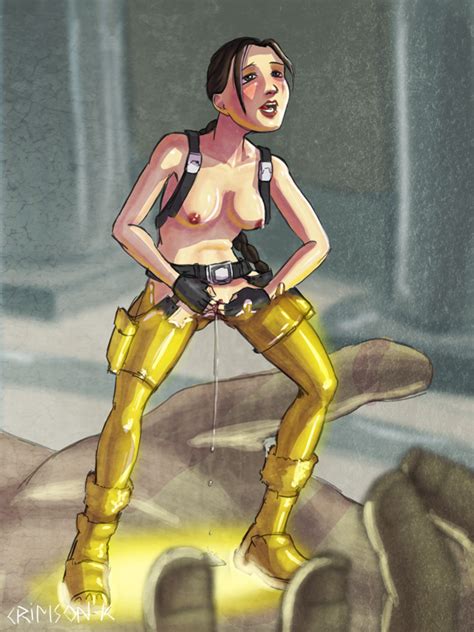 Rule 34 Female Female Only Golden Shower Human Lara Croft Peeing Solo