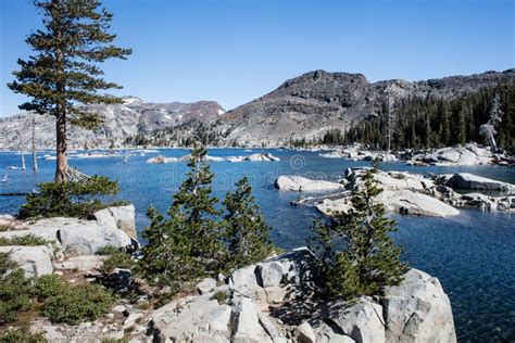 Beautiful Lake In High Sierra Mountains California Stock Photo Image
