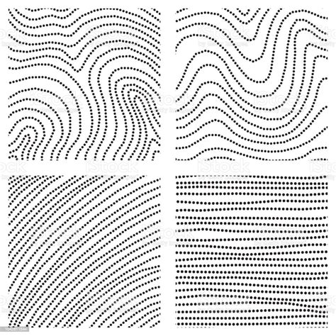 Set Of Ink Hand Drawn Textures Lines With Different Density And Incline