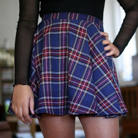 Made To Order Flannel Tartan Plaid Mini Skater Skirt In 6 Different
