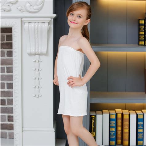 2017 White Kids Girls Long Tube Top Modal Underwear Dress From