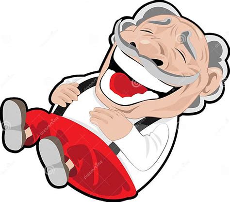 Old Man Laughing Stock Vector Illustration Of Joke Grey 43380439