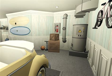 Coastal Garage - Bloxburg | House floor design, Small house layout
