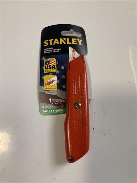 Stanley 10 189c Self Retracting Safety Blade Utility Knife Orange New