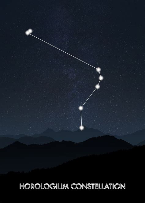 Horologium Constellation Poster By Hemerson Displate