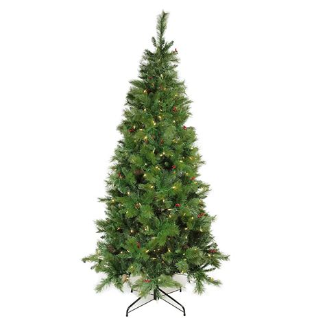 Northlight 7 Pre Lit Slim Mount Beacon Pine Artificial Christmas Tree