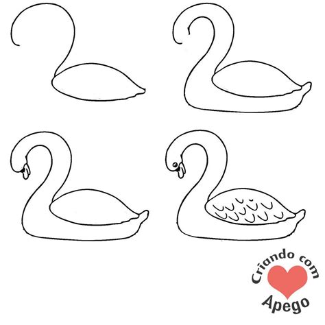 Como Desenhar Cisne Desenhos Para Desenhar Fáceis Passo A Passo