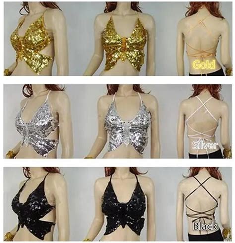 2016 High Quality Brand New Women Cheap Sequin Belly Dance Sexy Butterfly Top Straps Belly