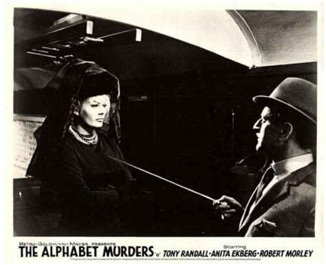 The Alphabet Murders Original British Lobby Card Anita Ekberg Tony