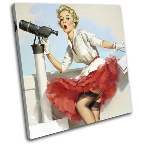 vintage girl poster sexy retro pin ups single canvas wall art picture print 69 99 picclick