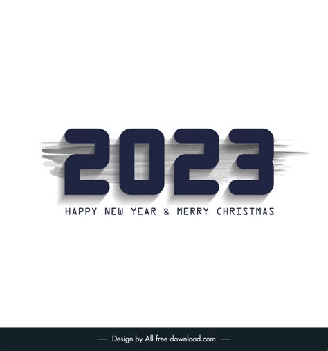 2023 Text Happy New Year Calendar Design Elements Modern Flat