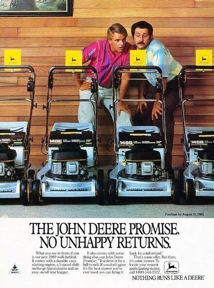 1989 1990 John Deere Lawn Mower Original Advertisement Print Art Ad