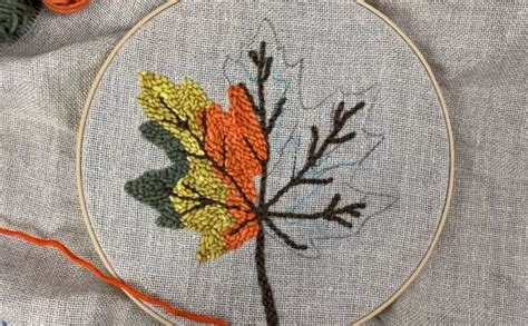 Free Fall Punch Needle Pattern Time Lapse Video Marching North