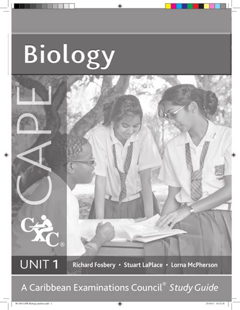 Cxc Cape Biology Unit 1 Study Guide