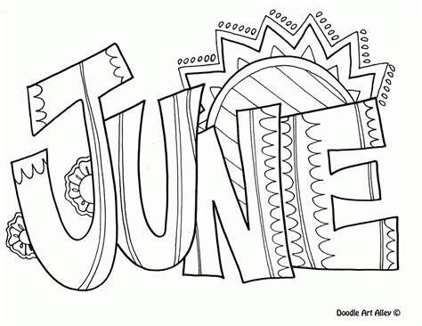 Months Of The Year Coloring Pages - Coloring Home