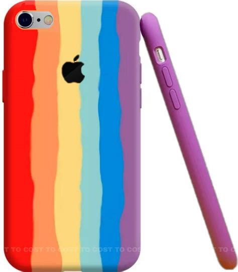 Cost To Cost Back Cover For Apple Iphone 6s Rainbow Silicon Cover