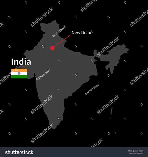 Detailed Map India And Capital City New Delhi Vector Image Hot Sex