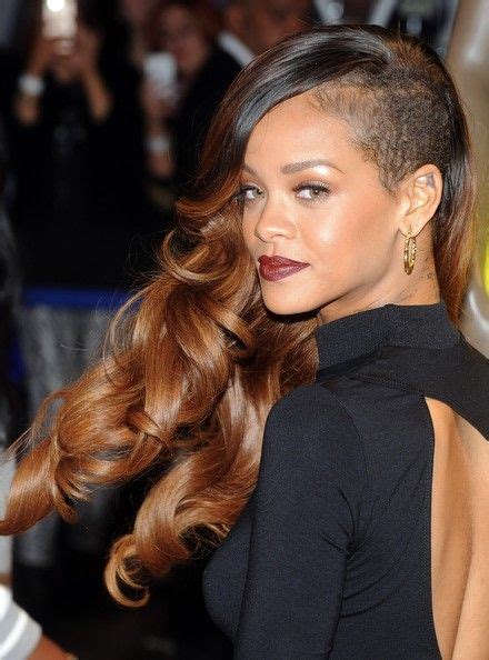 Rihanna Sports A New Look Side Shaved Cut And Long Barrel Curls