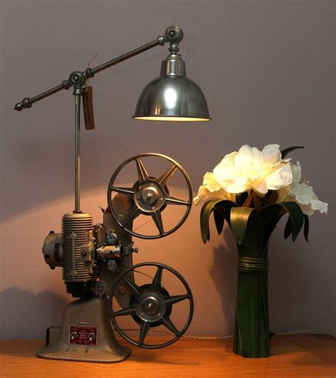 Vintage Steampunk Style Bell And Howell Projector Table Lamp Conversion Make A Lamp Steampunk
