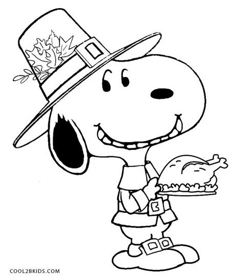 I have two free thanksgiving coloring pages for you guys today. Printable Snoopy Coloring Pages For Kids | Cool2bKids