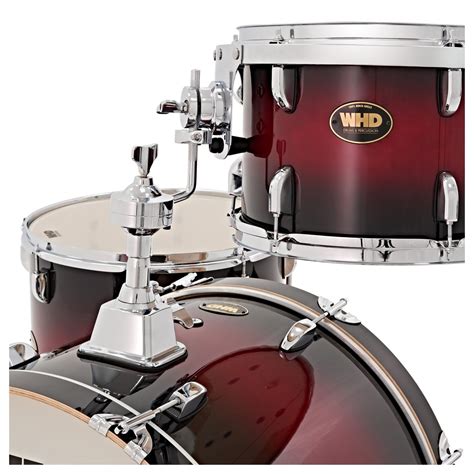 Whd Elite 4 Piece Complete Rock Drum Kit Red Burst At Gear4music